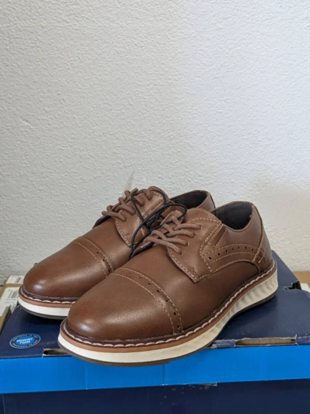 Stafford Lil Cooper Toddler Boys Cap Closed Toe Oxford Shoes, Size 11 M - O